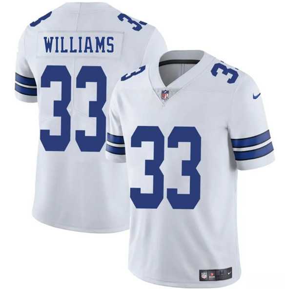 Men & Women & Youth Dallas Cowboys #33 Javonte Williams White 2025 Vapor Untouchable Limited Stitched Jersey